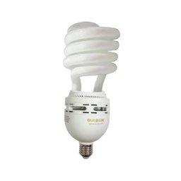 Lâmpada Fluorescente Compacta Espiral 85W 220V E27 6400K Luz Branca 5100Lm Ourolux - 1 Lâmpada Fluorescente Compacta Espiral 85W 220V E27 6400K Luz Branca 5100Lm Ourolux - 1