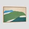 Quadro Kamisaka Montanhas Verdes Tela Moldura Bege 45X30Cm - 1