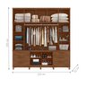 Guarda Roupa com 12 Portas Ares Avelã - 2