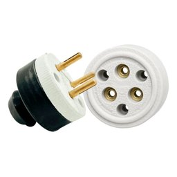 Tomada 3 Polos - Tomada 3 Polos 30a C/ 10peças 4023 - Foxlux Preto - 2