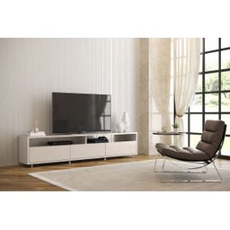 Rack Bancada para TV Aspen 2.2 Off White - Móveisaqui - 2