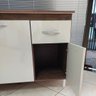 Balcão Buffet 120cm Gabinete Cozinha com Tampo Off-white Marrom - 3