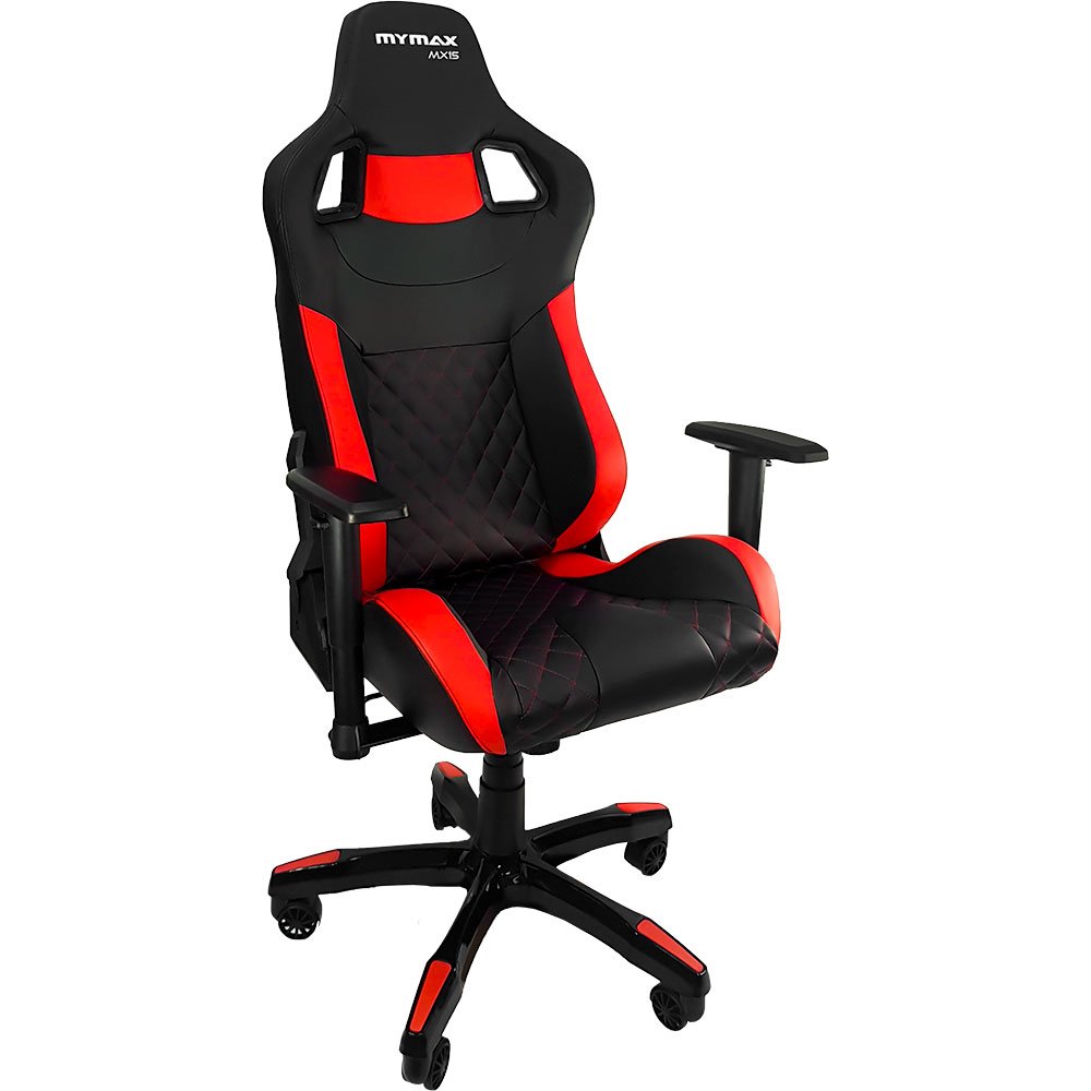 Cadeira Gamer MX15 Giratoria Escritorio Mymax:Vermelho/Único - 3