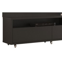 Rack com Painel Aspen 220cm Preto - Móveisaqui - 5