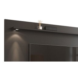 Rack com Painel Aspen 220cm Preto - Móveisaqui - 3
