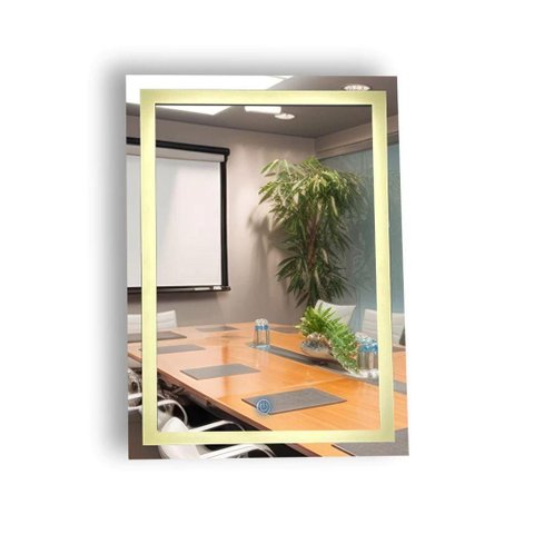 Espelho Jateado com 3 Tons de Led e Touch Screen Fonte Slim 70x60