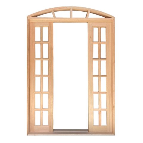 Porta Balcão de Correr em Arco de Madeira Eucalipto Bat 10 Cm Copa Verde Madeiras - 235ax200l
