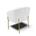 Ver imagem 4 de Cadeira Sala de Jantar Pé Ferro Dourado Kit 2 Stella Sintético Pu D03 - D'Rossi Cor Branco