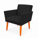 Ver imagem 4 de Poltrona Cadeira para Sala Confortável e Minimalista Paris em Suede Preto
