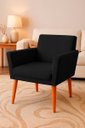 Ver imagem 2 de Poltrona Cadeira para Sala Confortável e Minimalista Paris em Suede Preto