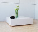 Ver imagem 1 de Mesa de Centro 60x60cm Quadrada MDF Branca Laqueado Sala Casa Nova Decoração Aura