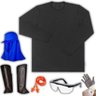 Kit Roupa Pedreiro Proteção E Roçador P PRETO - 1