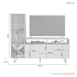 Rack Luz para Tv até 65 Polegadas Jcm:noronha/off - 3