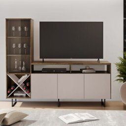 Rack Luz para Tv até 65 Polegadas Jcm:cacau/off - 2