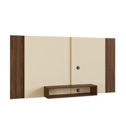 Painel Pa02 para TV até 60 Polegadas Crm Off White/Madeirado - 2