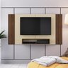 Painel Pa02 para TV até 60 Polegadas Crm Off White/Madeirado - 3