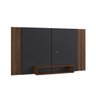 Painel Pa02 para TV até 60 Polegadas Crm Preto/Madeirado - 1