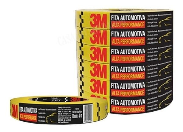 Fita Crepe Alta Performance Automotiva 3m 18mmx40m (10 Und.) - 1