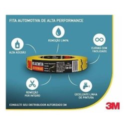 Fita Crepe Alta Performance Automotiva 3m 18mmx40m (10 Und.) - 3