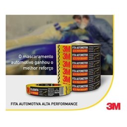 Fita Crepe Alta Performance Automotiva 3m 18mmx40m (10 Und.) - 2