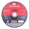 DISCO DESBASTE FERRO 7" X 1/4 X 7/8" WORKER - 5 UNIDADES - 1