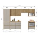 Ver mais imagens de Cozinha 6 Peças Nesher Rainha Microondas Forno 100% MDF