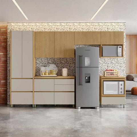 Cozinha 6 Peças Nesher Rainha Microondas Forno 100% MDF