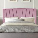 Ver imagem 1 de Cabeceira Estofada Bélgica 140CM Casal Courino Rosa - D A DECOR