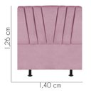 Ver imagem 3 de Cabeceira Estofada Bélgica 140CM Casal Courino Rosa - D A DECOR