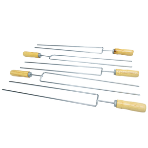 Kit 5 Espeto Duplo Profissional para Linguiça Churrasco
