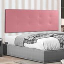 Ver imagem 2 de Cabeceira Painel Solteiro 0,90m Berlim Suede Rosa - Pallazio