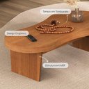 Ver imagem 2 de Mesa de Centro Orgânica para Sala Luna 120 Cm - Mel