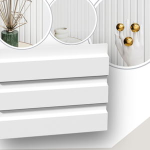 Painel Ripado de Poliestireno Branco (285cm X 12cm)