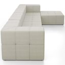 Ver imagem 5 de Sofá 4 Lugares para Sala Living Modular com Puff 352cm Lancaster F04 Linho Cru - Lyam Decor