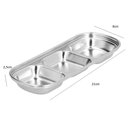 Ver imagem 7 de Petisqueira Inox 3 Divisorias Porta Couvert Molho Petisco Frios Cumbuca Amedoim Multiuso Molheira Ti