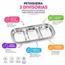Ver imagem 4 de Petisqueira Inox 3 Divisorias Porta Couvert Molho Petisco Frios Cumbuca Amedoim Multiuso Molheira Ti