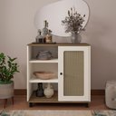 Ver imagem 3 de Buffet Aparador 1 Porta 80 Cm 4520 Pinho Off White Arly