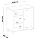 Ver mais imagens de Buffet Aparador 1 Porta 80 Cm 4520 Pinho Off White Arly