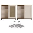 Ver imagem 7 de Buffet Aparador 1 Porta 80 Cm 4520 Pinho Off White Arly