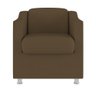 Kit 2 Poltronas Decorativas Tilla + Namoradeira Sala De Estar Cor:Marrom - 4