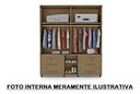 Ver imagem 3 de Roupeiro Triplex Guarda Roupas Londres Casal 8 Portas Amend Trinobel