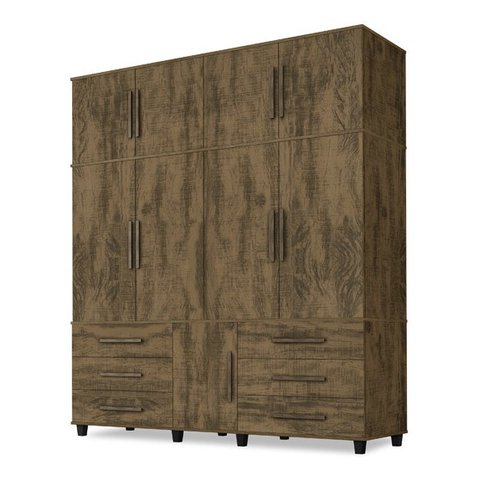 Roupeiro Triplex Guarda Roupas Londres Casal 8 Portas Amend Trinobel