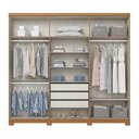 Ver imagem 2 de Guarda Roupa Casal 06 Portas 03 Gavetas New Jade D345 Cinamomo - Henn
