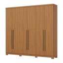 Ver imagem 1 de Guarda Roupa Casal 06 Portas 03 Gavetas New Jade D345 Cinamomo - Henn