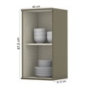 Ver imagem 2 de Armário Aéreo 01 Porta 40cm Connect Duna Cristal Henn