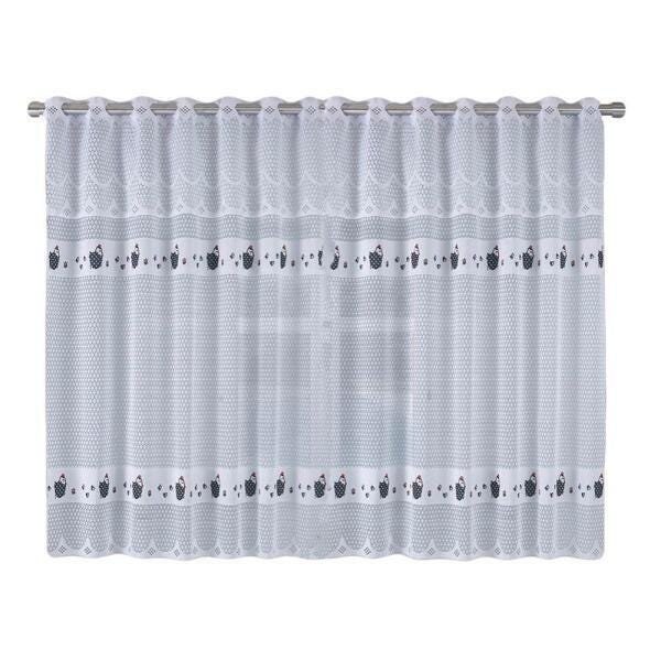 Cortina De Renda Para Cozinha Galinha 2,20X1,50Cm