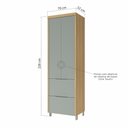 Ver imagem 2 de Paneleiro Modular 2 Portas 2 Gavetas Marquesa 70cm 100 Mdf