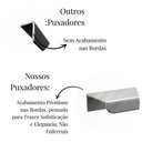 Ver imagem 4 de Puxador Kit 20 Clean Reto 30cm Moderno para Armário Gaveta - Prata