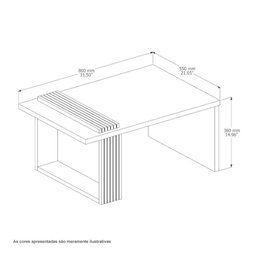 Mesa de Centro Jb 8020 Pérola e Nature Bechara - 3
