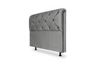 Ver imagem 1 de Cabeceira De Cama Box Daiana King 195cm X 118cm Suede Cinza Mz Decor